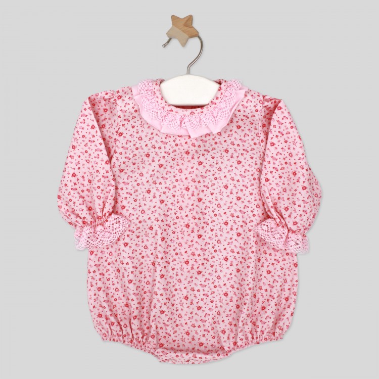 Pelele estampado flores rosa