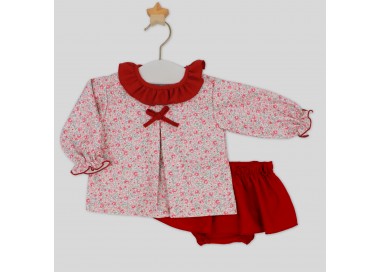 Conjunto burdeos bebé invierno navidad