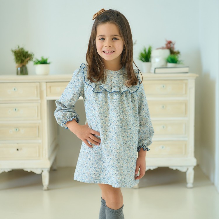 Vestido liberty azul