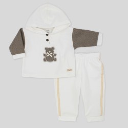 Chándal beige capucha niña