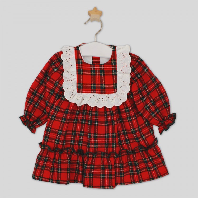 Vestido Navidad escocés rojo