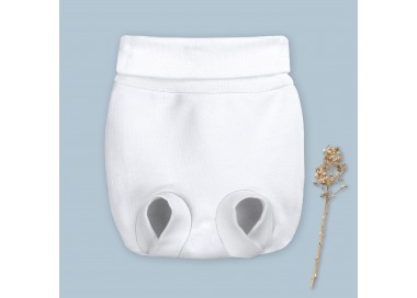 Ranita cubrepañal algodón bebé blanco
