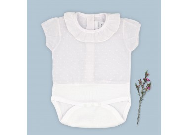 Body de bebé manga corta plumeti