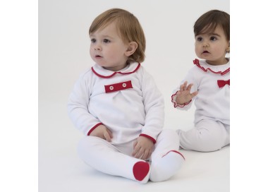 Pijama blanco bebé algodón