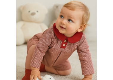 Pelele de bebé invierno rojo