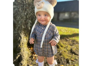 Pelele cuadros azul niño