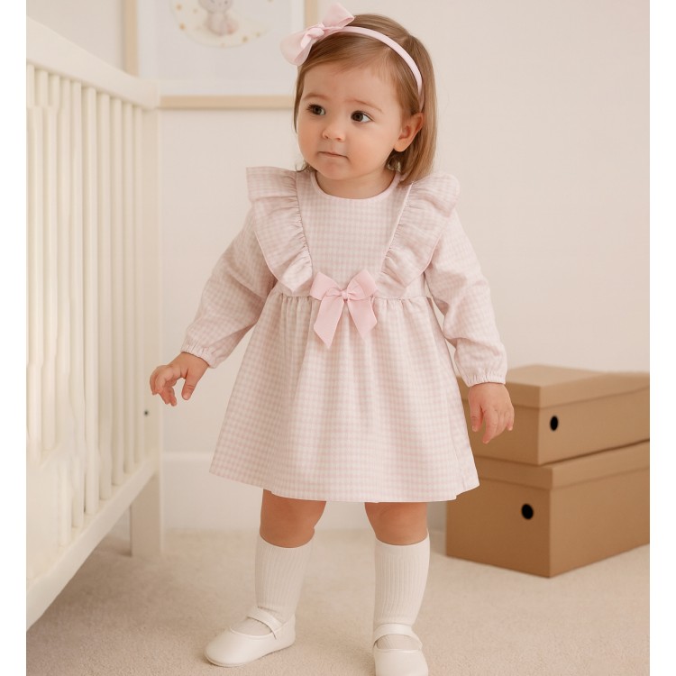 Vestido bebé rosa invierno