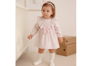 vestido bebé rosa pastel