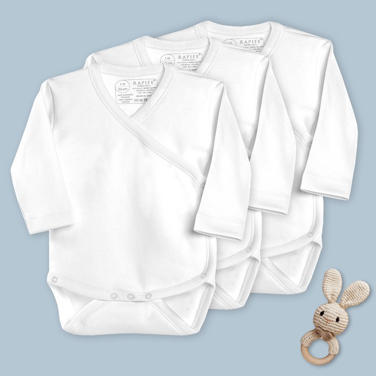 Long sleeve crossed one-piece.