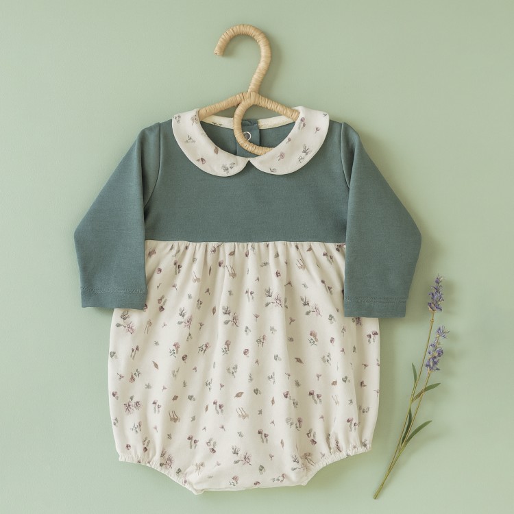 Pelele de punto estampado bosque