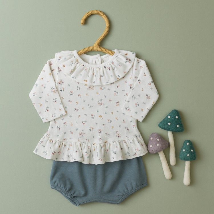 Conjunto dos piezas bebé estampado bosque