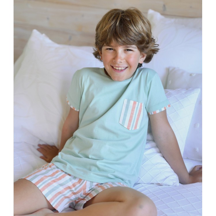 copy of Pijama de Comunión rayas efecto lino