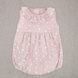 Ranita de bebé rosa con margaritas