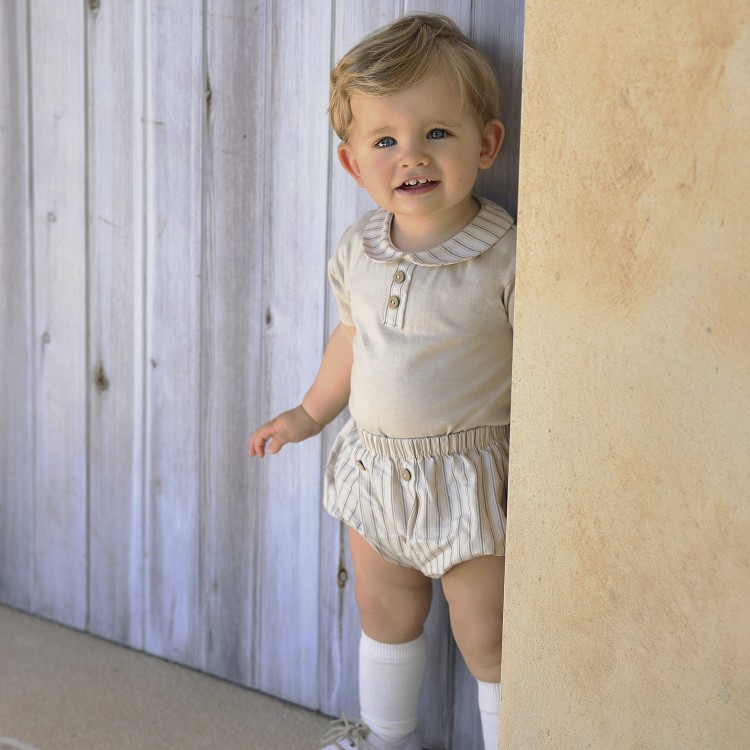 Conjunto body y bombacho rayas