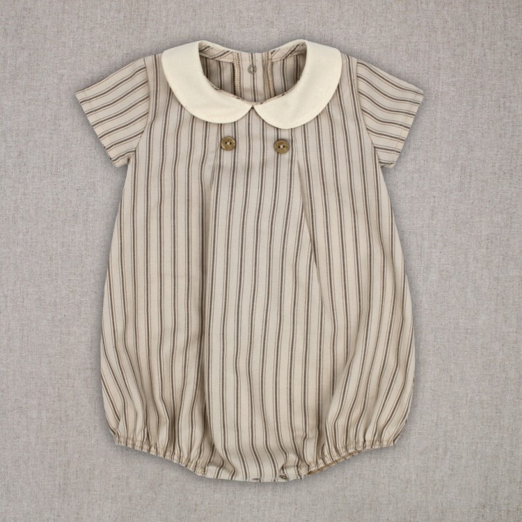 Pelele rayas bebé con cuello