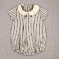 Pelele rayas bebé con cuello