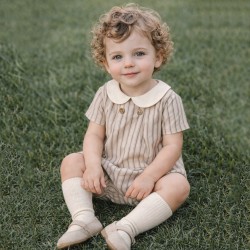 Pelele rayas bebé con cuello