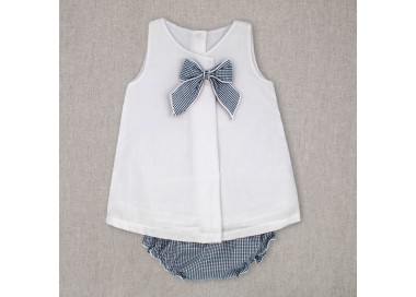 Vestido blanco con braguita para eventos bebé