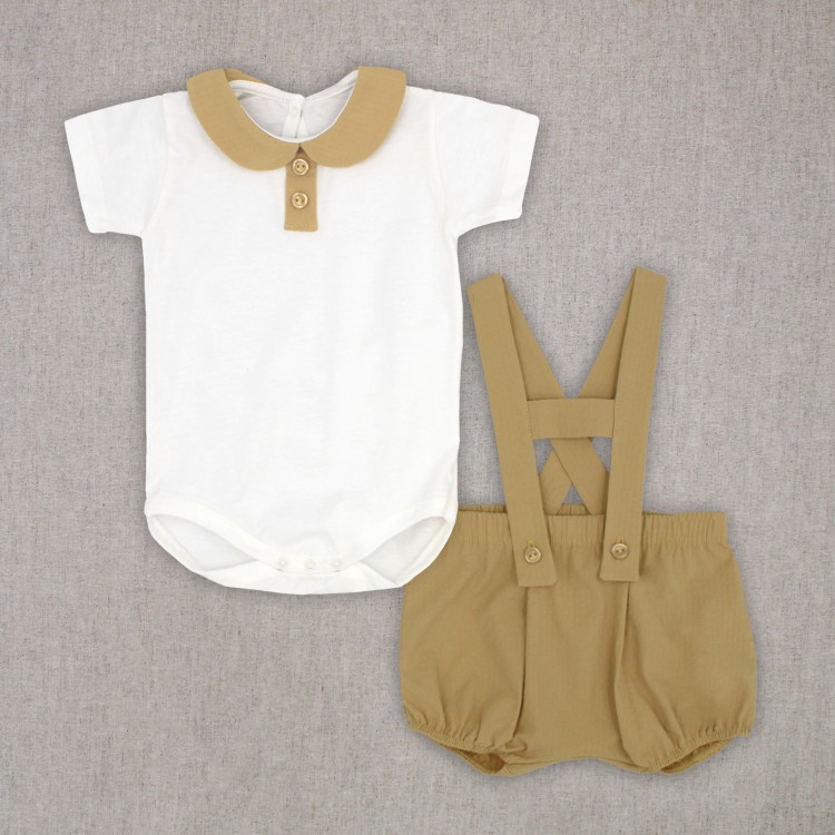 Conjunto ceremonia body y bombacho con tirantes tirolés