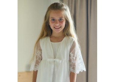 Bata de comunión tul floral