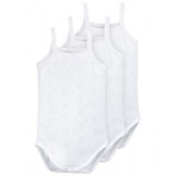 Pack x3 - Body calado tirantes bebé algodó
