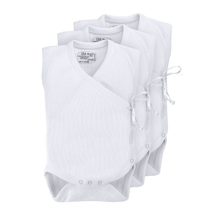 Pack x 3 - Body cruzado sin mangas 100% algodón