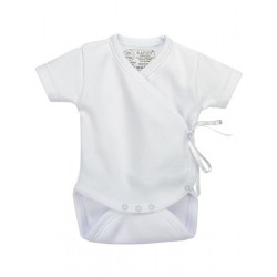 Pack 3 units short sleeve 100% Cotton Cross-Over Bodysuits.