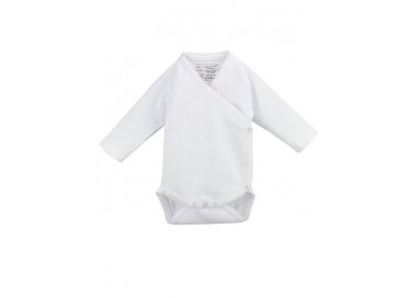 Long sleeve crossed one-piece.