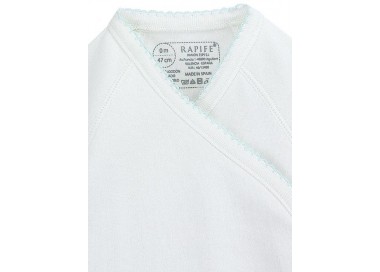 Long sleeve crossed one-piece.