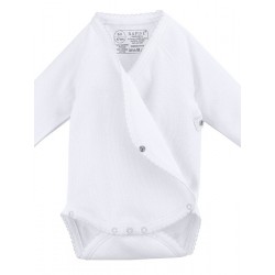 Long sleeve crossed one-piece.