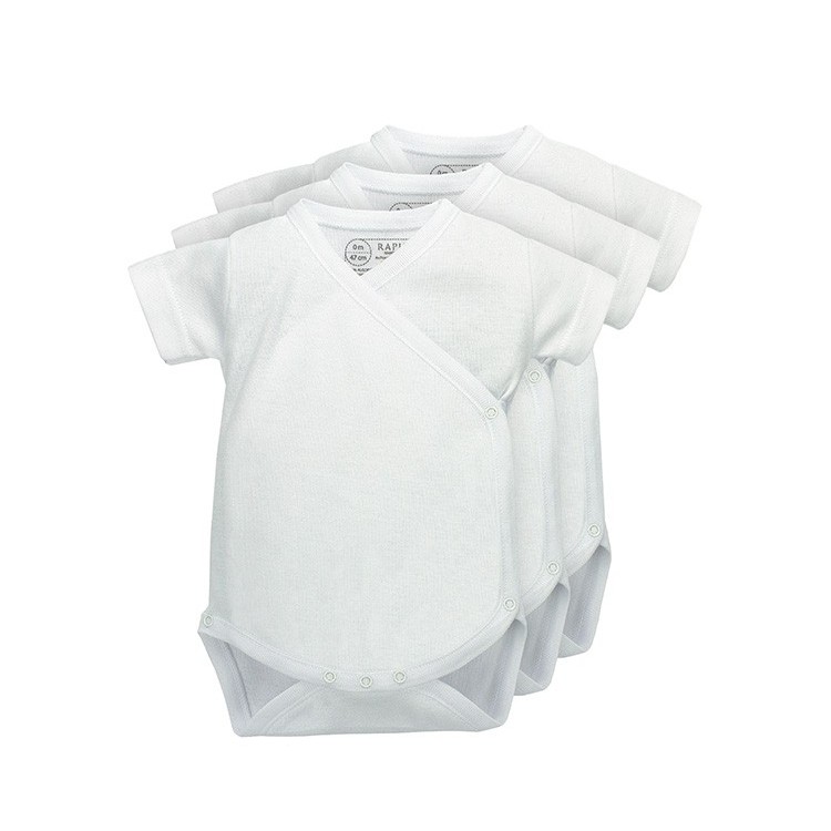 Pack 3 uds. Body cruzado manga corta neonato 100% algodón. (ref. 868x3) Pack 3 uds. Body cruzado manga corta neonato 100% algodón. (ref. 868x3)