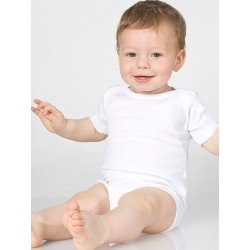 Body para bebé cuello americano manga corta 100% algodón.