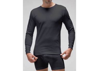 Camiseta termal manga larga cuello redondo