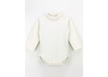 Men´s long sleeve one piece with pinned collar.