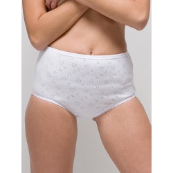 Women´s knitted high briefs in 100% cotton