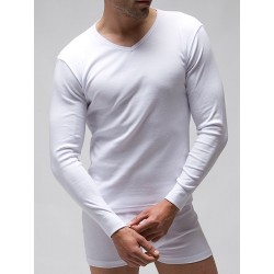 T-shirt long sleeves V-neck (napped)