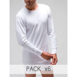 Men´s interior long sleeve thermal t-shirt in 100% cotton.