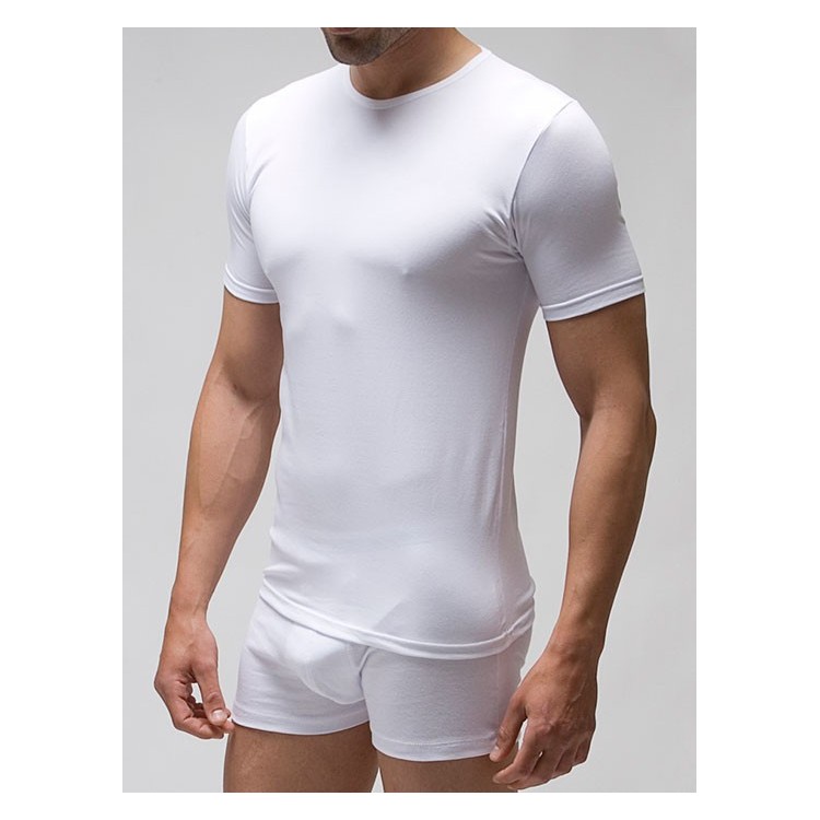 Camiseta interior hombre elástica manga corta 96% algodón-4% elastano. (ref.3418) Camiseta interior hombre elástica manga corta 96% algodón-4% elastano. (ref.3418)