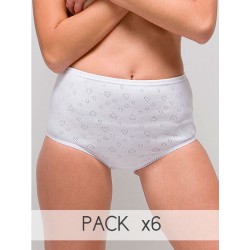 Women´s knitted high briefs in 100% cotton