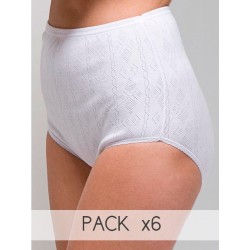 Women´s knitted high briefs in 100% cotton.