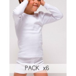 Camiseta infantil térmica manga larga poliéster