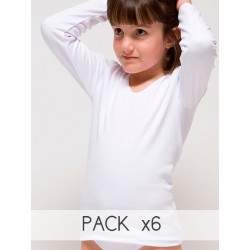 Pack Camiseta manga larga para niña.