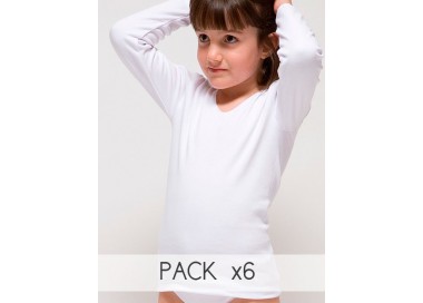 Pack Camiseta manga larga para niña.