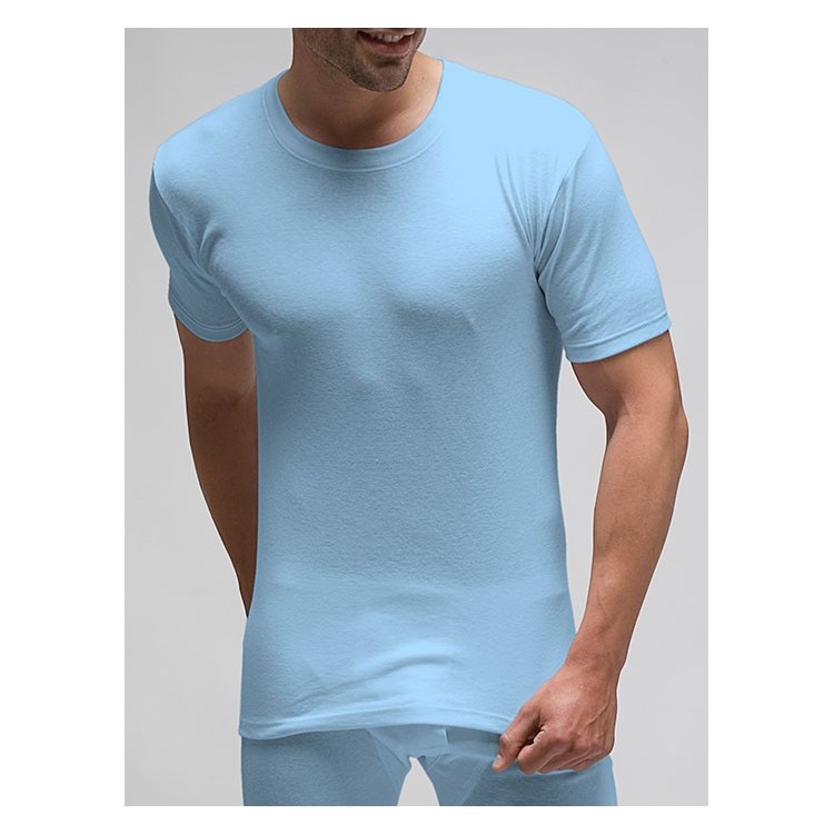 Camiseta interior hombre manga corta 50% Algodón-50% poliéster 1x1. (ref.405) Camiseta interior hombre manga corta 50% Algodón-50% poliéster 1x1. (ref.405)