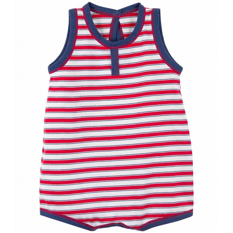 Pelele corto de rayas bebé