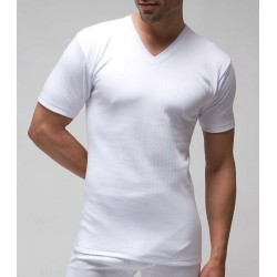Camiseta interior termal hombre manga corta 100% algodón