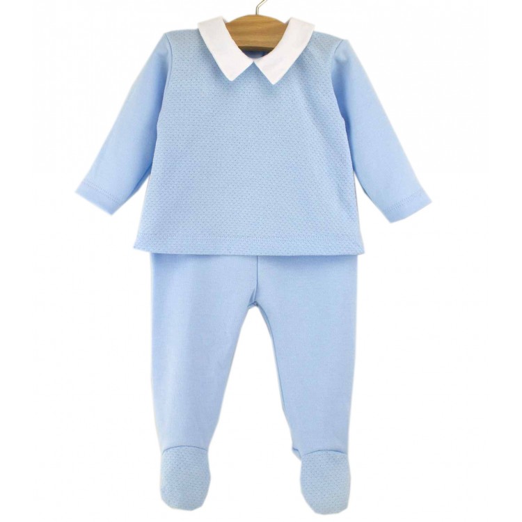 Conjunto dos piezas con pie bebé Conjunto dos piezas con pie bebé