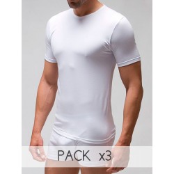 Pack 3 uds. Camiseta interior hombre manga corta punto liso