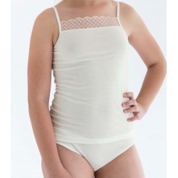 Conjunto camiseta y braguita Comunión puntilla