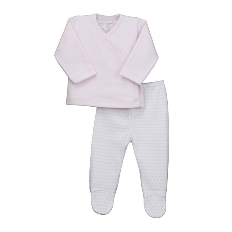 Conjunto dos piezas con pie bebé Conjunto dos piezas con pie bebé